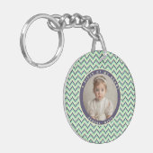 Minimalistic Birthday Gift Ideas Stripe Pattern Schlüsselanhänger (Vorderseite links)