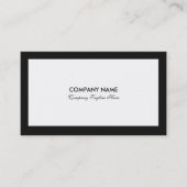 Minimalistic Black and White Visitenkarte (Vorderseite)