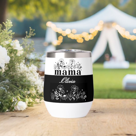 Minimalistic Black & White Wildflower Mama Custom (Hochzeit (gedreht))