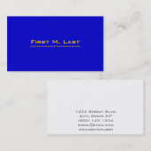 Minimalistic Blau-Visitenkarte Visitenkarte (Vorne/Hinten)