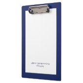 Minimalistic blue and white simple border klemmbrett (Links)