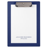 Minimalistic blue and white simple border klemmbrett (Vorderseite)