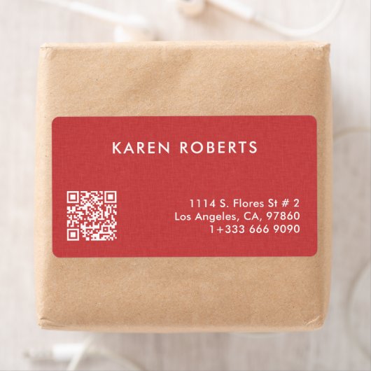 Minimalistic Burned Red Linen White Typography (Insitu)