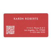 Minimalistic Burned Red Linen White Typography (Vorne)