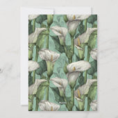 Minimalistic Call Lilies Charm Happy Birthday Einladung (Rückseite)