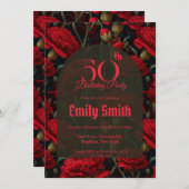 Minimalistic Carnation Flower Birthday Celebration Einladung (Vorne/Hinten)