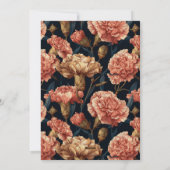 Minimalistic Carnation Sparkle 50Th Birthday Einladung (Rückseite)