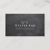 Minimalistic Chalkboard Style Visitenkarte (Rückseite)