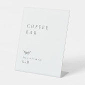 Minimalistic Coffee Bar Wedding Sign Sockelschild (Vorderseite)