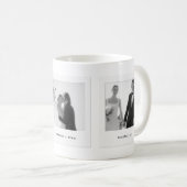 Minimalistic Couple 3 Polaroid Photos Wedding Kaffeetasse (VorderseiteRechts)