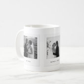 Minimalistic Couple 3 Polaroid Photos Wedding Kaffeetasse (Vorderseite Links)