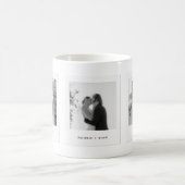 Minimalistic Couple 3 Polaroid Photos Wedding Kaffeetasse (Mittel)