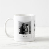 Minimalistic Couple 3 Polaroid Photos Wedding Kaffeetasse (Links)