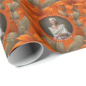 Minimalistic Custom Lilies Floral Birthday Party  Geschenkpapier (Rolleneckpunkt)