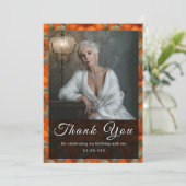 Minimalistic Custom Lilies Floral Romantic Party Dankeskarte (Stehend Vorderseite)