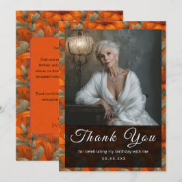 Minimalistic Custom Lilies Floral Romantic Party Dankeskarte