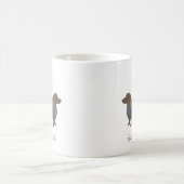 Minimalistic Dackel-Silhouette- und -Hundnamen Kaffeetasse (Mittel)