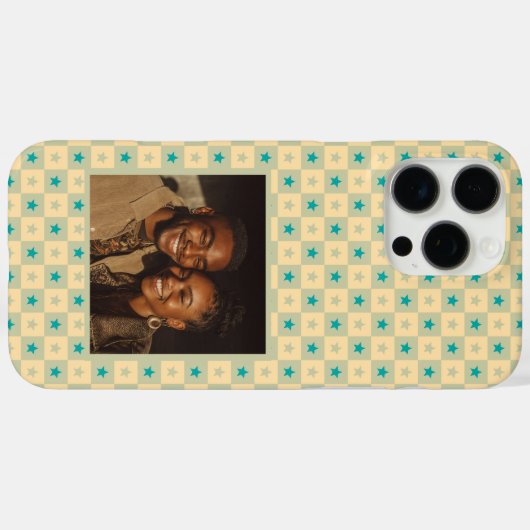 Minimalistic Dads Day Gifts Checkerboard Square  Case-Mate iPhone Hülle (Rückseite (Horizontal))