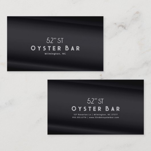 Minimalistic Deco Style | Black Pearl Visitenkarte (Vorne/Hinten)