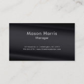 Minimalistic Deco Style | Black Pearl Visitenkarte (Rückseite)