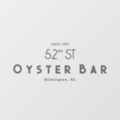 Minimalistic Deco Style | Gray  Fensteraufkleber (Blatt)