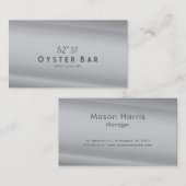 Minimalistic Deco Style | Silver Pearl Visitenkarte (Vorne/Hinten)
