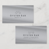 Minimalistic Deco Style | Silver Pearl Visitenkarte (Vorne/Hinten)