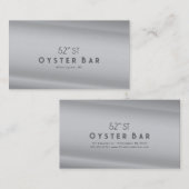 Minimalistic Deco Style | Silver Pearl Visitenkarte (Vorne/Hinten)