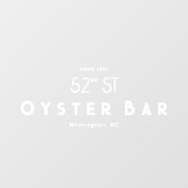 Minimalistic Deco Style | White Fensteraufkleber (Blatt)