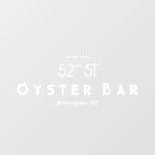 Minimalistic Deco Style | White Fensteraufkleber (Blatt)