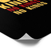 Minimalistic Design No Kings Rebellious No Kings C Poster (Ecke)
