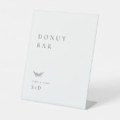 Minimalistic Donut Bar Wedding Sign Sockelschild (Vorderseite)
