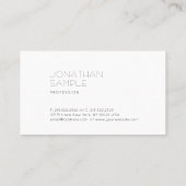 Minimalistic einfaches schlichtes Tasteful Visitenkarte (Rückseite)