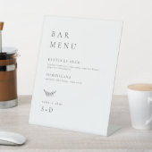 Minimalistic Elegant Bar Menu Wedding Sign Sockelschild (In SItu)
