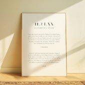 Minimalistic Elegant Black & White Wedding Vows Poster