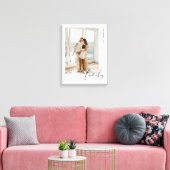 Minimalistic Family Name Script Custom Photo Leinwanddruck (Insitu (Wohnzimmer))