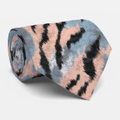 Minimalistic Fathers Day Tiger Print Krawatte (Gerollt)