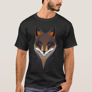 Minimalistic Fox Geometric Fox Origami Fox Simple  T-Shirt
