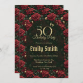 Minimalistic Gardenias Luxury 20Th Birthday Einladung (Vorne/Hinten)