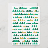 Minimalistic Green & Golden Woods Christmas 5"x7" Einladung (Rückseite)