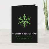 Minimalistic Green Snowflake Hand Drawn Art Karte (Vorderseite)