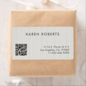 Minimalistic Ivory White Burlap Gray Typography (Insitu)