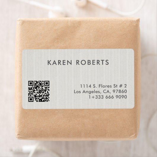 Minimalistic Ivory White Burlap Gray Typography (Insitu)