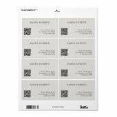 Minimalistic Ivory White Burlap Gray Typography (Vorne)