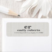 Minimalistic Ivory White Burlap Gray Typography (Insitu)