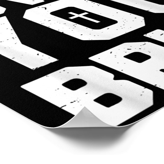 Minimalistic Jesus Love You Bruh Funny Christian Y Poster (Ecke)