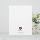 Minimalistic lila Kreis-Monogramm-Briefkopf Briefkopf (Stehend Vorderseite)