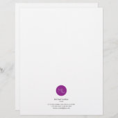 Minimalistic lila Kreis-Monogramm-Briefkopf Briefkopf (Vorne/Hinten)