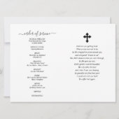 Minimalistic Memorial Funeral Einladung (Rückseite)