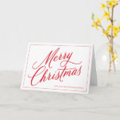 Minimalistic Merry Christmas Greeting Card Karte (Gelbe Blume)